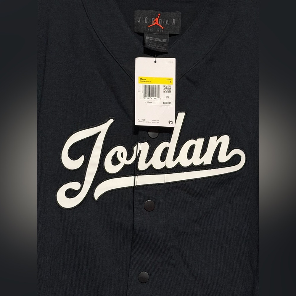 Jordan Black Button-Up Men's Jersey - Picture 2 of 7